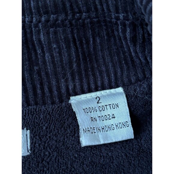 Mod-o-doc Womens Corduroy Jacket Sz 2 Shacket Black Fleece Lined Button Up - Picture 5 of 7